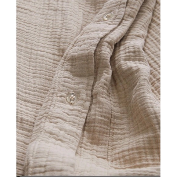 NWOT Quince Organic Cotton Airy Gauze Cream Duvet Cover SET, 2 SHAMS, Cal King - Picture 3 of 5